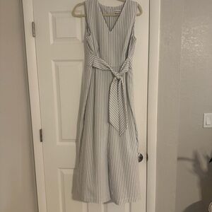 Striped Sleeveless Pant Suit